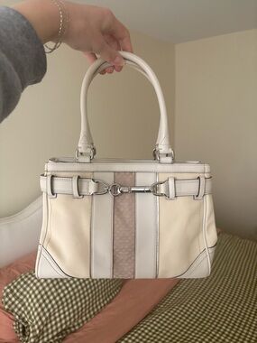 Coach Hampton Ivory Satchel